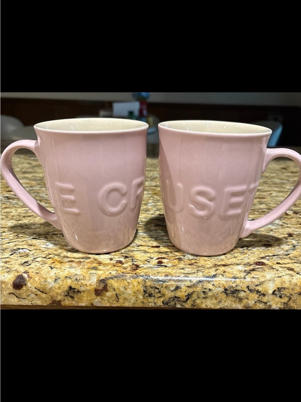 Le Creuset Chiffon Pink Extra Large Logo Mug, Set of 2